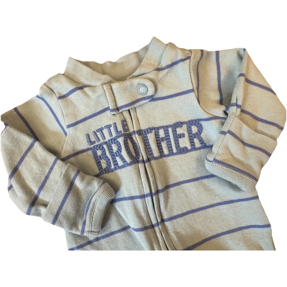 Baby Boy Preemie Little Brother Romper Sleeper Outfit Clothes Zipper Carter's
